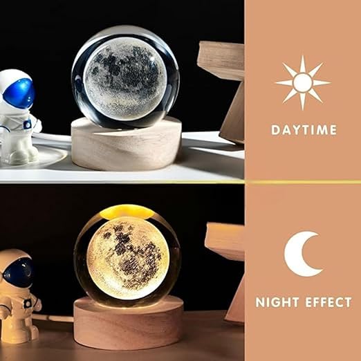 3D Moon Crystal Ball Planet