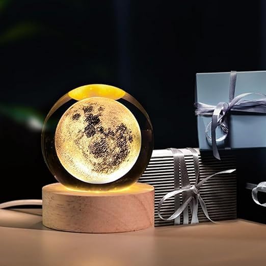3D Moon Crystal Ball Planet