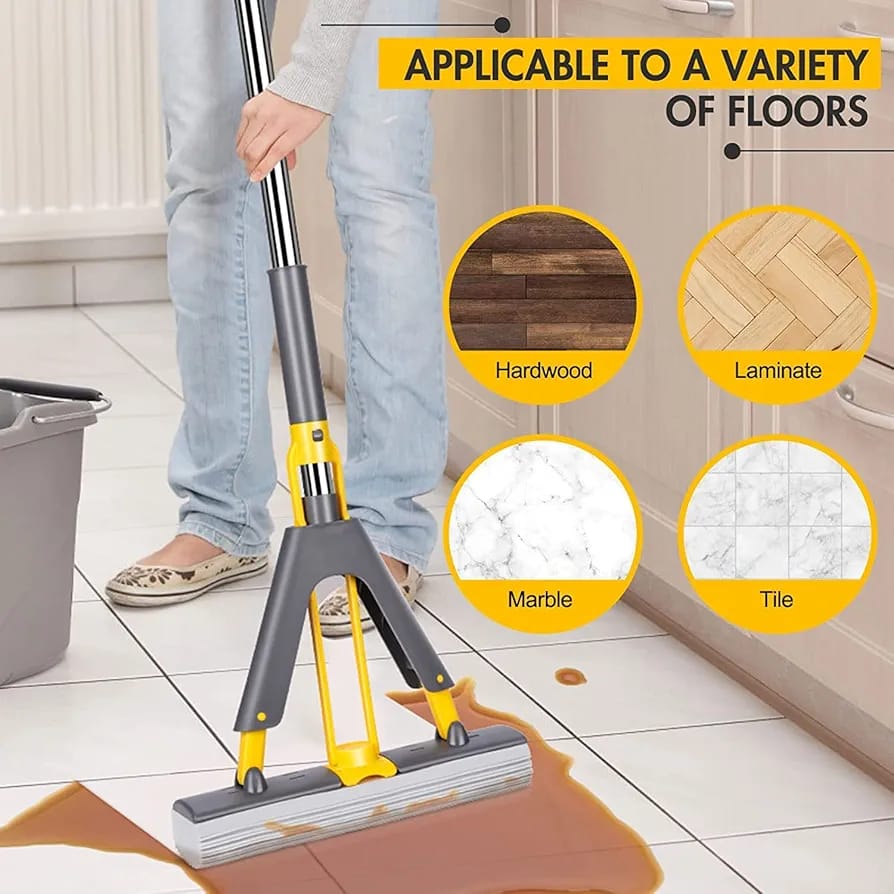 Multi-Purpose Foldable Floor Cleaning Squeeze Mop Wiper