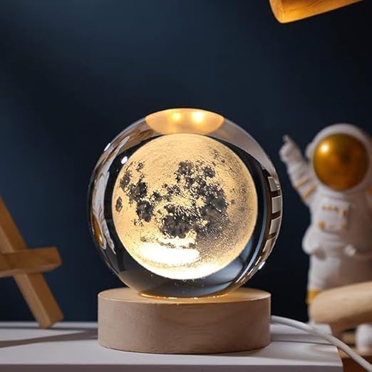 3D Moon Crystal Ball Planet